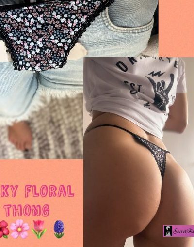Silky Floral Thong