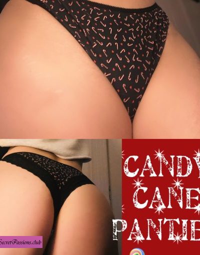Cute Christmas Candy Cane Panties