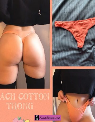 Peachy’s Peach Cotton Thong🍑