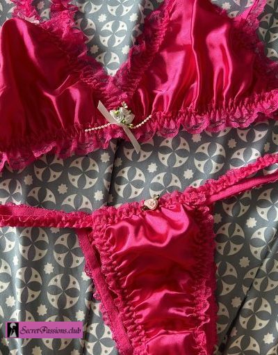 Sexy Worn Satin Bra & Panty Set