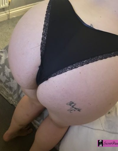 Black Silky Worn Thong