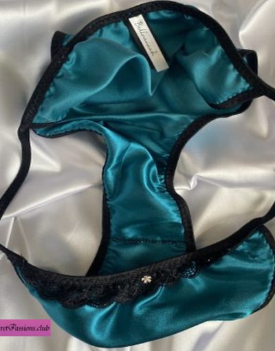 Sexy Teal Satin Panties + FREE GIFT!