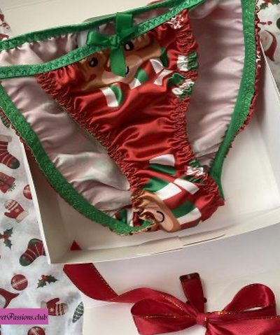 Adorable Christmas Satin Panties + FREE GIFT!